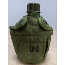 Фляжка армейская US пластик с чехлом олива оригинал новая