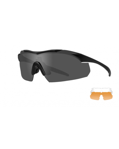 Защитные очки WILEY X VAPOR COMM 2.5 дымчатый/прозрачный/оранжевый чёрная оправа