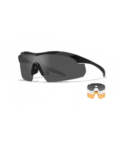 Защитные очки WILEY X VAPOR 2.5 дымчатые/прозрачные /ржавчина чёрная оправа