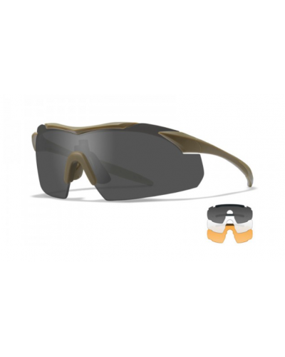 Защитные очки WILEY X VAPOR 2.5 дымчатые/прозрачные /ржавчина песок оправа